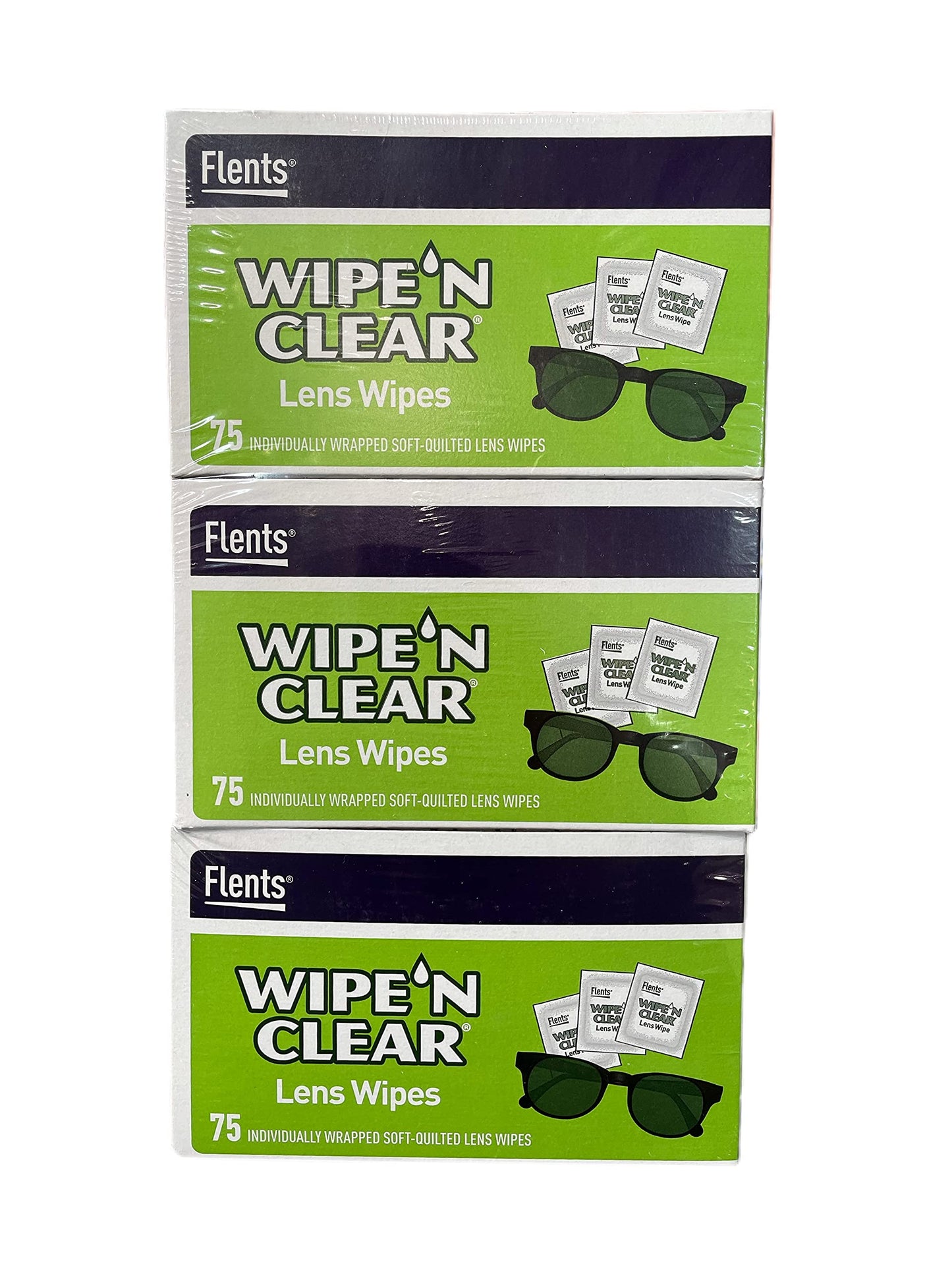 Fabric Solution WipeN Clear Lens Wipes 3 X 75 Count