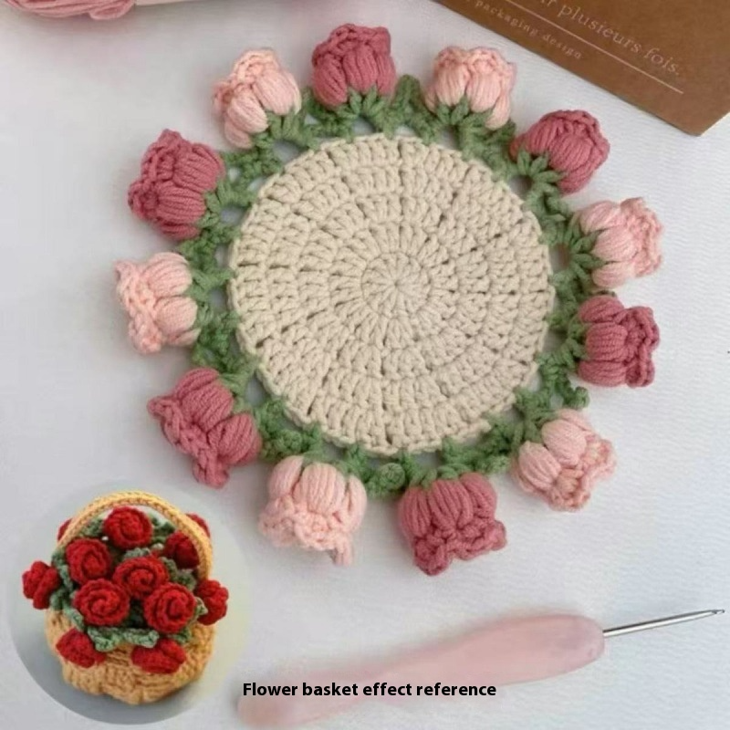 Rose Crochet Coaster DIY Kit
