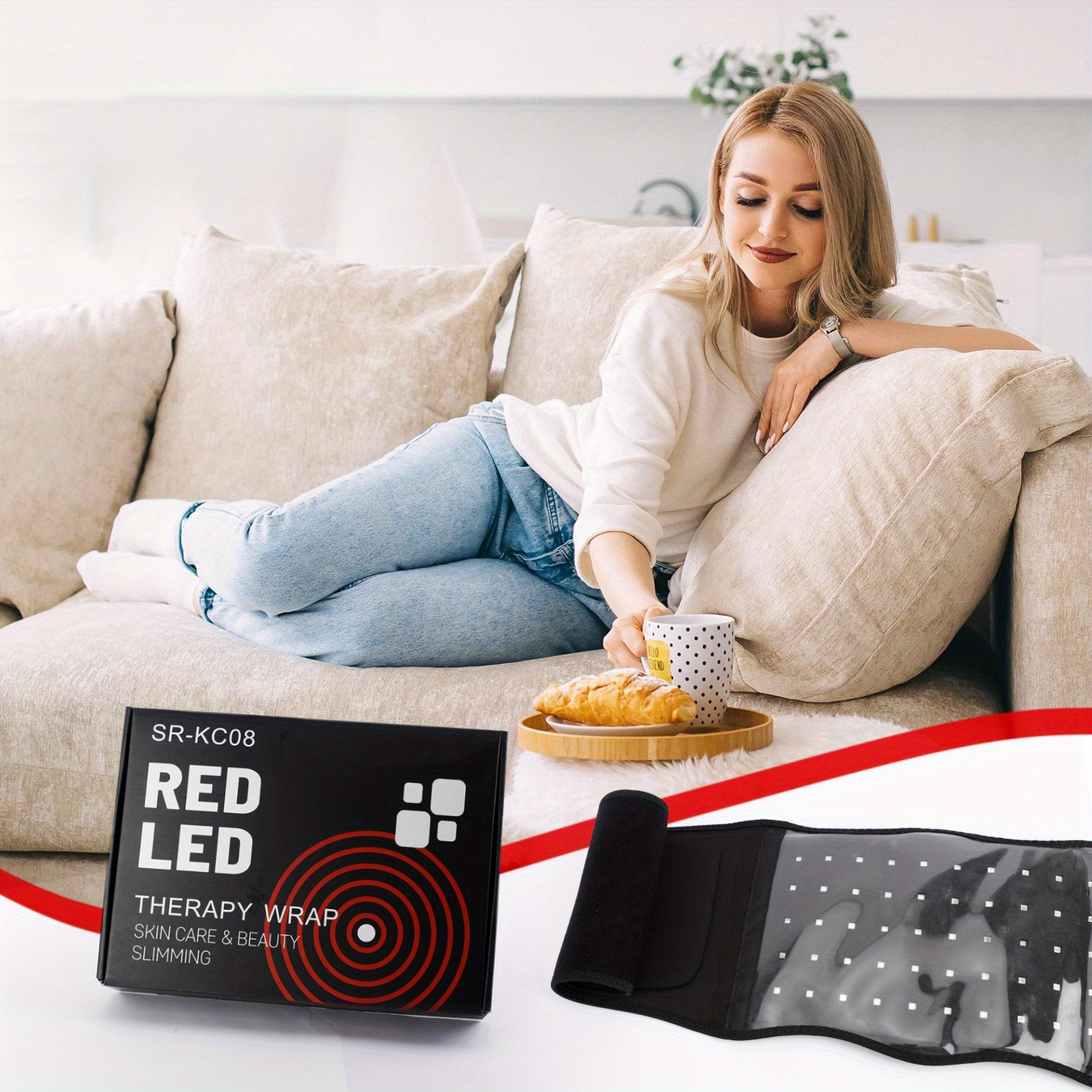 Wearable Red Light Massage Belt