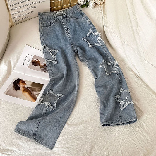 High Waist Loose Women's Straight XINGX Jeans