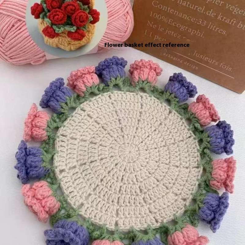 Rose Crochet Coaster DIY Kit